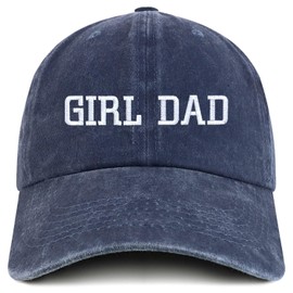 Trendy Apparel Shop Girl DAD Embroidered Unstructured Pigment Dyed Cotton Baseball Cap - Navy