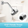 OFFO Shower Pipe Fitting, Brass Converter Adapter, G1/2 x G1/2