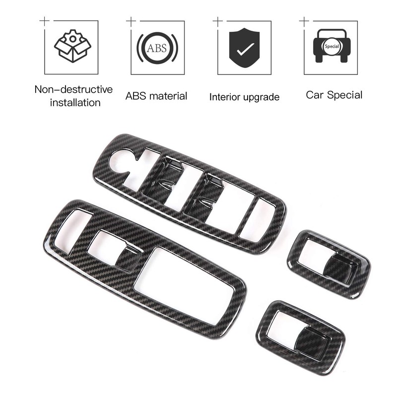 JeCar - Kit de embellecedor de botón interior para Jeep