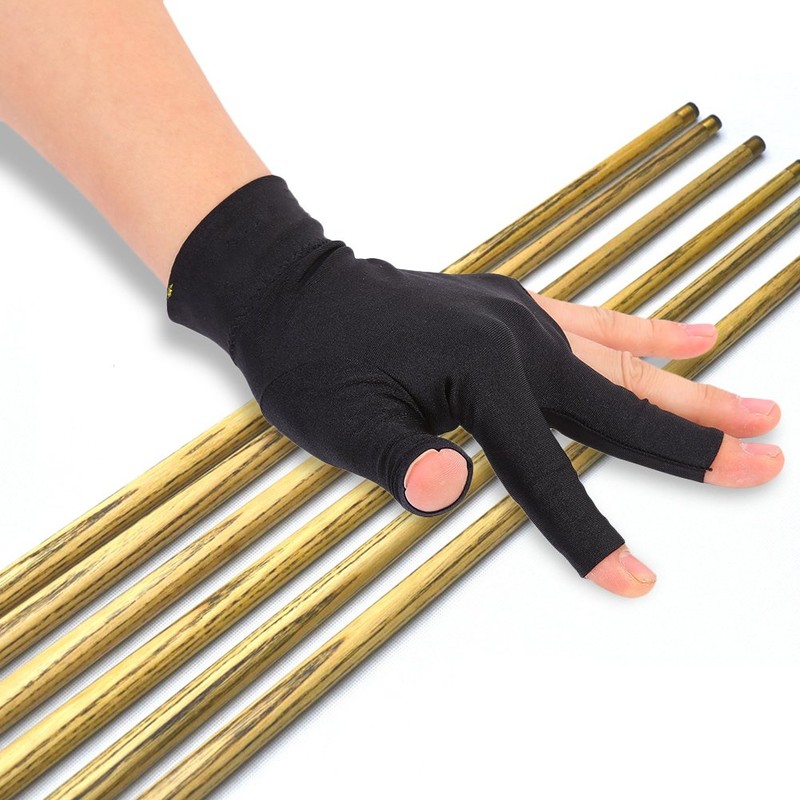 RiToEasysports Open Three Finger Spandex Glove, Snooker Billiard Pool Gloves