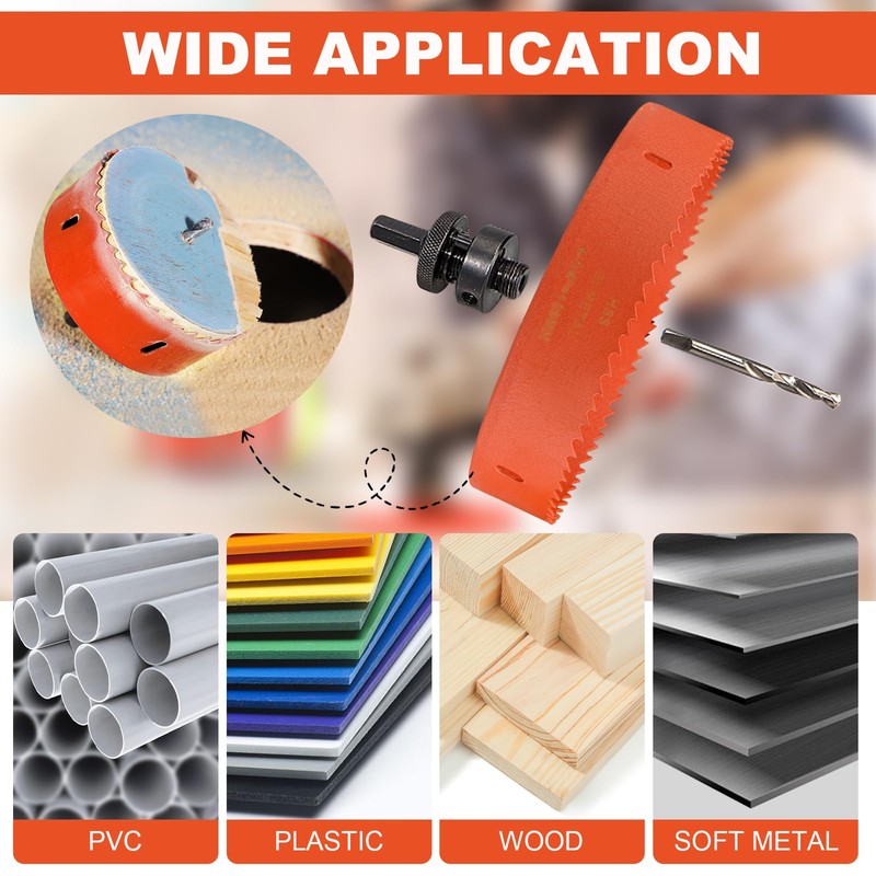 Storystore 6 3/8 Hole Saw for Recessed Lights,Hole Saw Kit