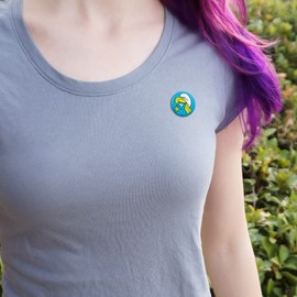 GRAPHICS & MORE Smurfette Face Pinback Button Pin