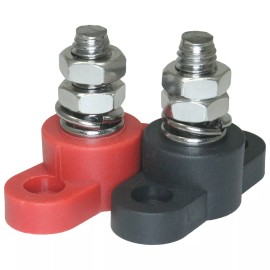 ADVANCE MCS ELECTRONICS Positive & negative set battery ring insulated junction post terminal block stud