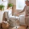 Fully Adjustable Toilet Frame with Seat – Raised Toilet Seat