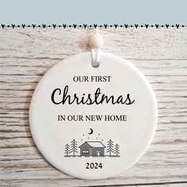 Our First Christmas in Our New Home 2024 1st Xmas in My New House Apartment Wedding Ornaments Couples Gift House Warming Gift Idea for Owner