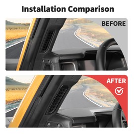 JWWY for Bronco A-Pillar Air Vent Cover Air Conditioning Decor Protective Cover Trim for Ford Bronco Interior Accessories 2021-2025 (Carbon Fiber)