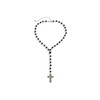 Gothic Cross Pendant Y-Shaped Necklace Blood Red/Black Crystal Rosary Beads