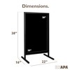Ilyapa Metal Double Sided Swinging Chalkboard Sign - 22x37 inch