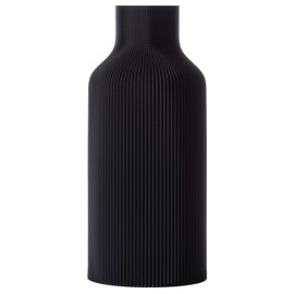 3D Vase Edita Decorative Vase L 30 cm Floor Vase Decorative Vase Pampas Grass Dried Flowers (Black)