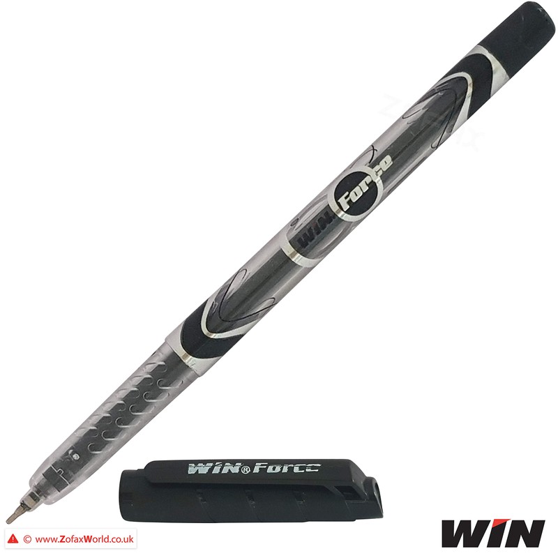 WIN 10 x 0.7mm Tip Ball Pens Force Smooth Biros