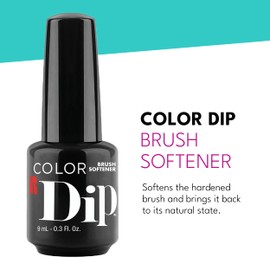 RC Red Carpet Manicure Color Dip - Essential Professional Solution to Clean & Restore Nail Brush Bristles, Maintains Softness for Dip Powder Application. (Brush Softener, 0.3 fl oz)