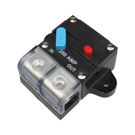 YONGJIANGXIA 0 Or 4 Gauge Car Stereo 12-48V Power Circuit Breaker Fuse Holder for 0Ga 4Ga Power Cable (200A)