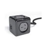 Allocacoc Powercube Extended USB 4 Outlets with 2 USB, Black