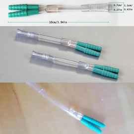 DeaHea 2 Pack Oxygen Cannula Splitter Adapter Y-Shaped Tube 1 to 2 Way Connector Fittings for Two People Using Nasal Cannulas Hose Tubing O2 Oxygen Concentrator Tank Supplies