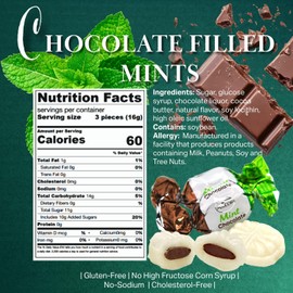 SweetGourmet Premium Chocolate Filled Mints | Arcor Bulk Hard Candy | 1 Pound
