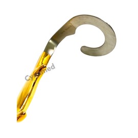 Fiber Optic C-Shaped Circular Ring Breast Retractor with Irrigation Nozzle, Gold Handle + Keyhole Marker + Aerola Marker - German Stainless Steel Premium Instruments