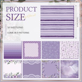 Saypacck 9 Pcs Aesthetic Sticky Notes Cute Pastel Self Stick Notepads Easy to Post Desk Supplies for Home Office Decor School Accessories Women Birthday Coworker Gifts(Purple)