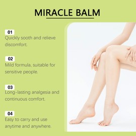 Miracle Herbal Balm for Legs & Feet - Soothing Foot Cream for Joint Muscle Comfort Deep Moisturizing Balm for Dry Heels Fast-Absorbing, Non-Sticky, Travel-Friendly Skincare