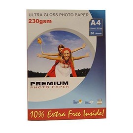 Premium A4 Ultra Gloss Inkjet Photo Paper (230gsm) - 50 Sheets