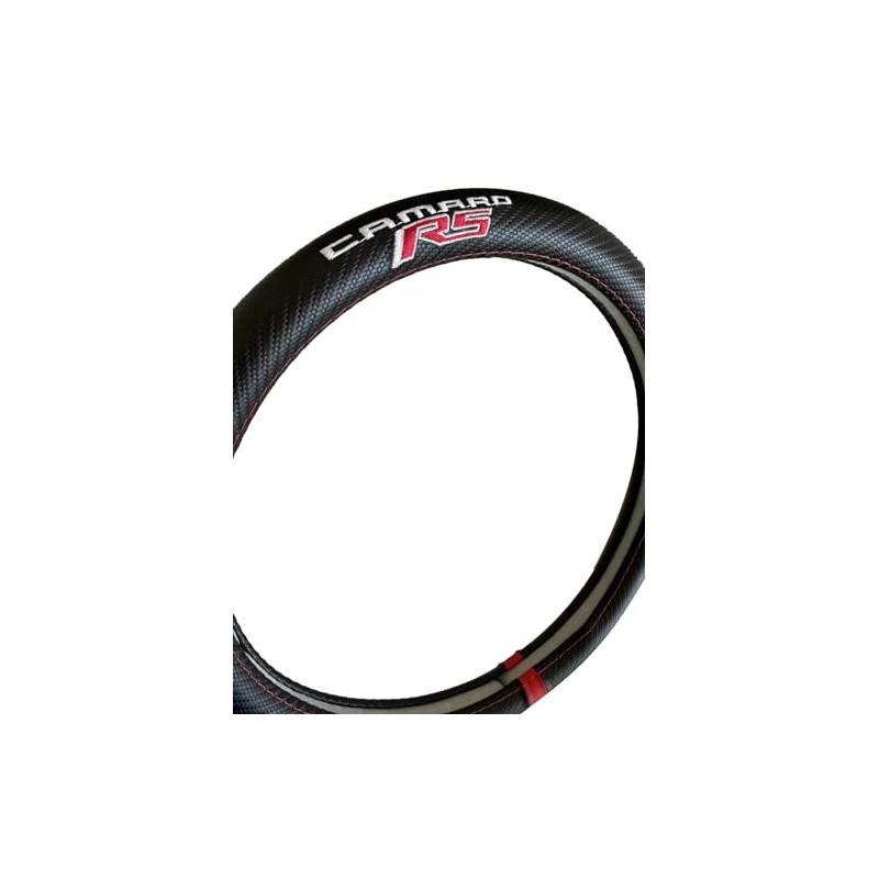 Lolosale Black Carbon Fiber Luxury Leather Chevy Camaro RS Steering
