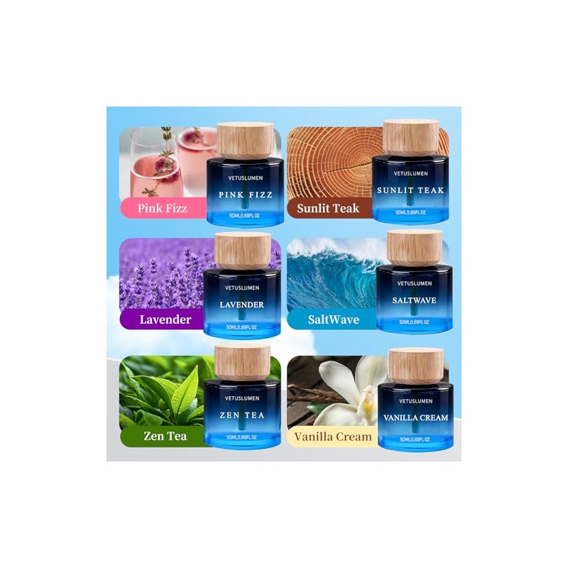 6-Pack Large Capacity Natural Essential Oil Car Air Fresheners