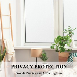 Frosted Window Film,Privacy Static Cling Glass Door Film,Removable Stained Glass Anti UV Window Cling for Bathroom,Office,Meeting Room,Bedroom Security and Decoration,35 inches by 78.7 inches
