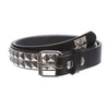 Kids 1" Snap On Punk Rock Studded Leather Belt, Black