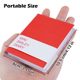 DIBALIYI 6 Pieces Mini Notebook Small Smiley Notebooks A7 Portable Diary, Candy Colours Journal Notepads, Memo Notepad for Painting Recording Graffiti Schedule, 100 Sheets, 8 x 10.5 cm (6 Colours)