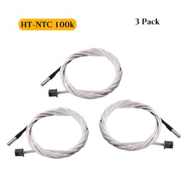 FYSETC 3Pcs Upgrade HT-NTC100K 3950 XH2.54 2 Pin Cartridge Thermistor Sensor, Ender 3 V2 Hotend Parts, High Temperature 250 Degrees for Ender 3 5 Pro CR10 A8 Maker Pro Heater Block
