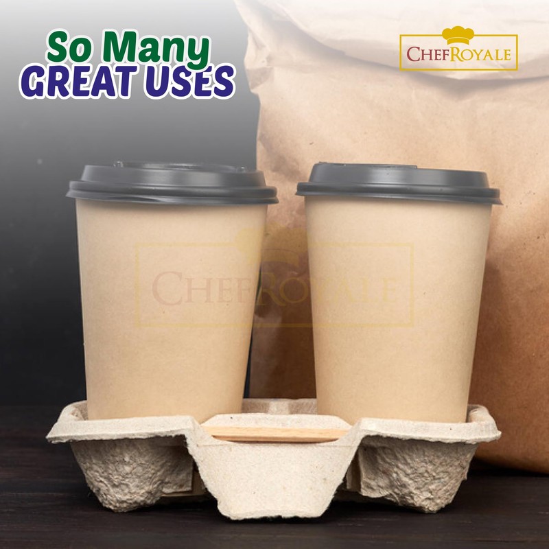 Chef Royale 2 cups holder tray for Tea - Hot