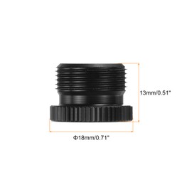 sourcing map Mic Stand Adapter Female 1/4 In to 5/8 In Male Aluminum Alloy Mic Screw Adapter for Microphone Tripod Stand Black 1 Pcs