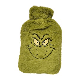 Cozy Holiday Hot Water Bottle with Festive Grinch Inspired Design Ideal for Comfort and Warmth During Cold Winter Nights and Seasonal Relaxation