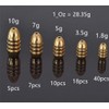 Toasis Brass Fishing Weight Texas Carolina Rig Fishing Bullet Sinker