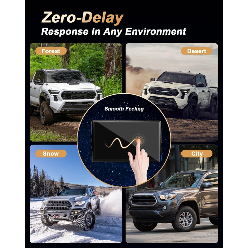 ECOZEN Tempered Glass Screen Protector for 2024 Tacoma, 14-Inch Matte