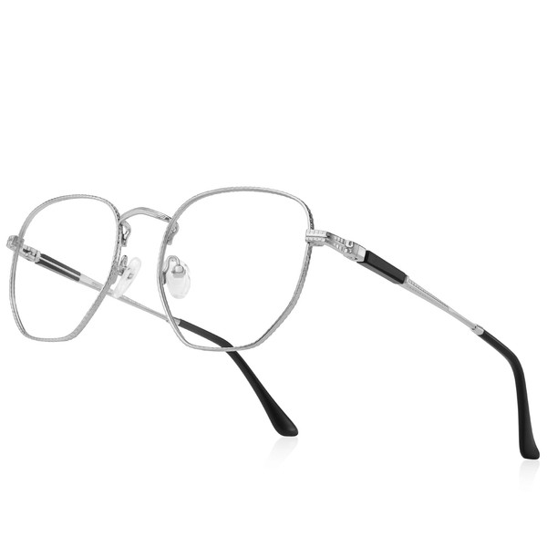 RB.Pilot Classic Square Polygon Reading Glasses for Men Women Light