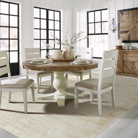 BILEEHOME 5x8 Area Rugs for Living Room, Neutral Abstract Modern Farmhouse Boho Rugs for Dining Room Bedroom, Tan Brown with Cream Beige