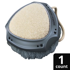 Dove Men+Care Dual Sided Shower Tool for building lather and deep cleansing Active Clean body exfoliator for men 1 count