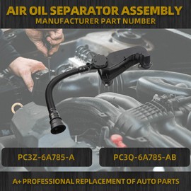 Dasbecan Oil Separator Assembly compatible With 2023 2024 2025 Ford F250 F350 F450 Super Duty 6.7L Power stroke Diesel Engine Vent Valve Replace# PC3Z-6A785-A PC3Q-6A785-AB