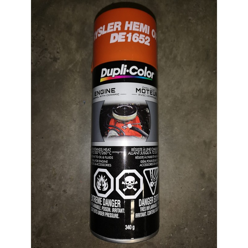 Dupli-Color CDE165200 Engine Paint with Ceramic, Chrysler Hemi-Orange, 12 Ounce,