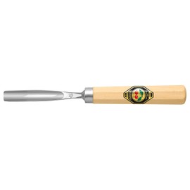 Kirschen 3219006 10 Cut Curved Chip Carving Tool with Handle, Beige/Silver, 6 mm