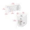 5 Slots Wall Mount Toothbrush Holder with Cover, Self Adhesive
