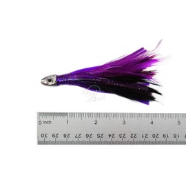 10pcs Fish WOW!® 4" Mini Feather 1/2oz Bullet Chrome Head Trolling Feather unrigged Tuna Lure Squid Skirt Mix Colors