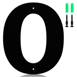 4 Inch Floating Metal House Numbers and Metal letters, Black Modern Door Number and Address letter, for Home Office Street Apartment Outside(0)