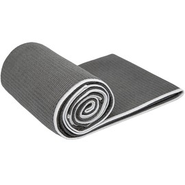 Shandali Stickyfiber Hot Yoga Towel - Silicone Backed Yoga Mat-Sized, Absorbent, Non-Slip, 24" x 72" Bikram, Gym, and Pilates - (Gray, Standard)