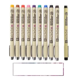Pigma MICRON Sakura 05th Set with 9 Colours and 1 Card