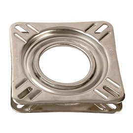 Springfield 1100009 Non-Locking 360° Seat Swivel - 6.75" Square with 0° Tilt, Stainless Steel