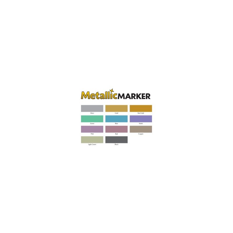 Letraset Metallic Marker Twin Tip - Silver