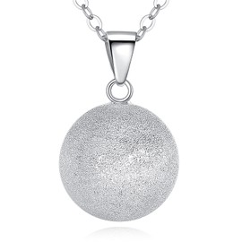 EUDORA Harmony Ball Angel Wings Creative Music Wishing Chime Ball Pendant Necklace for Women Ladies Best Original Gift, 45inch + 30inch