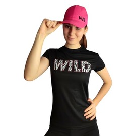 Wild Animal Women's Quick-Dry Workout Tops, Short Sleeve Yoga T-Shirts for Gym & Fitness (US, Alpha, Large, Regular, Regular, Zebra Animal Print)