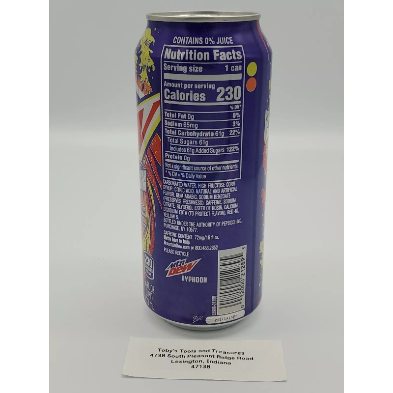 Mountain Dew 2022 Limited Edition FULL Mountain Dew Can Mtn